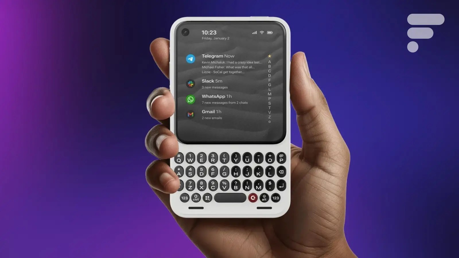 on dirait un blackberry à l'ancienne : le clavier physique fait un retour en force avec ce nouveau smartphone — frandroid