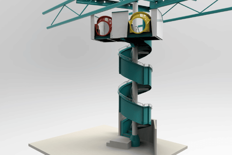 Final design drawings of how the completed flumes will look.