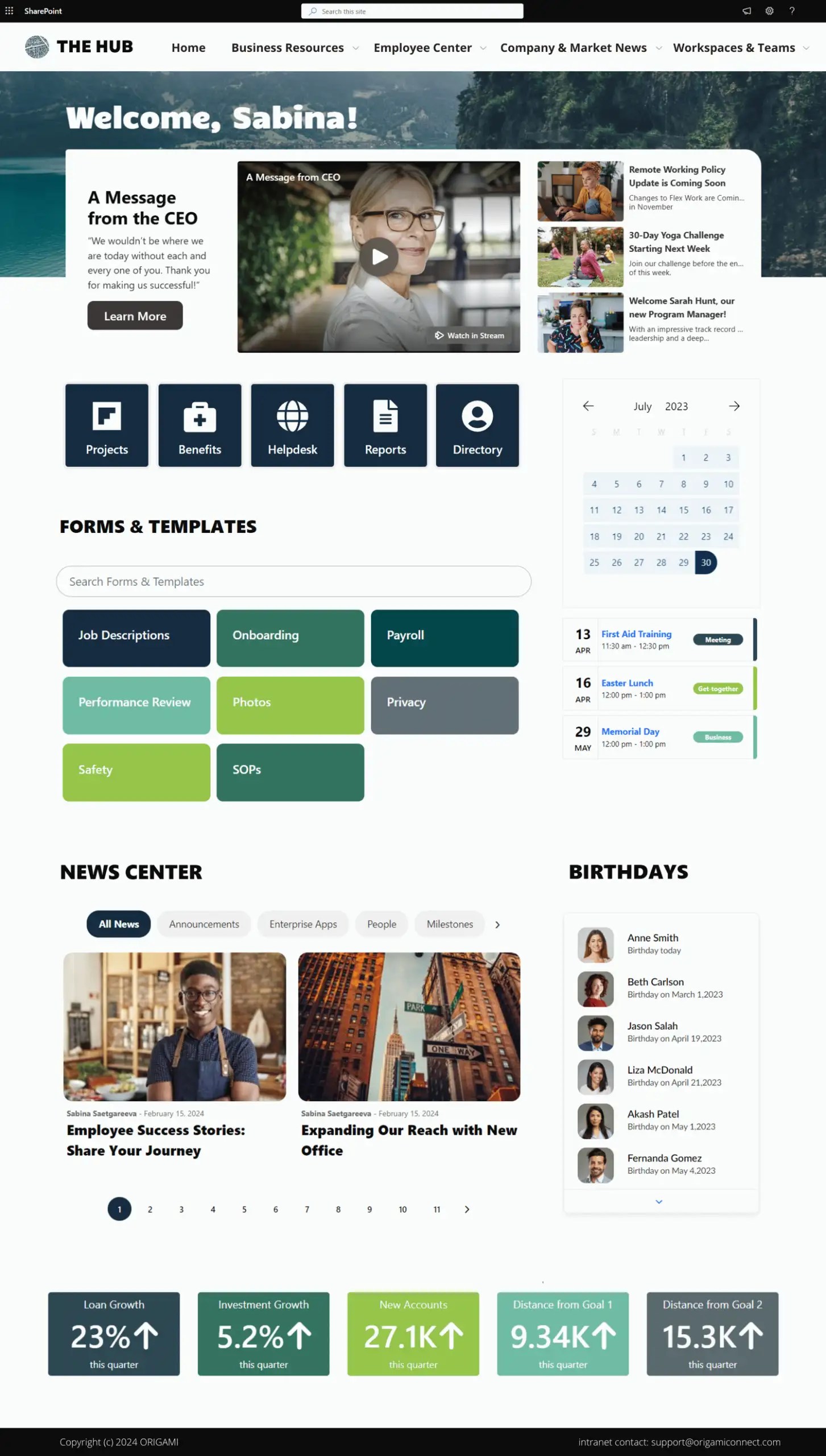 SharePoint Intranet TheHub Example GEM365