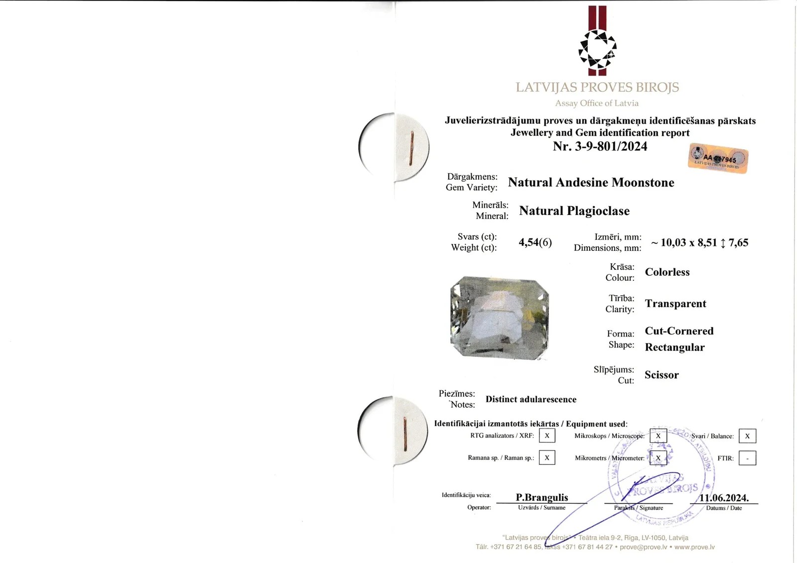 Feldspar Rainbow 4.54 ct Madagascar