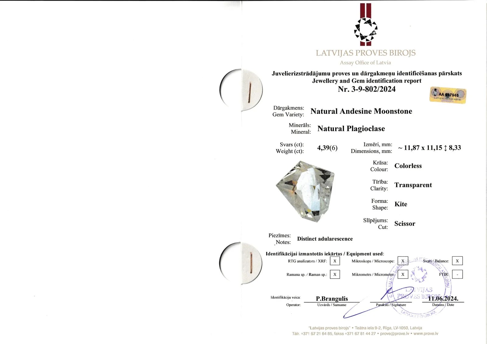 Feldspar Rainbow 4.39 ct Madagascar