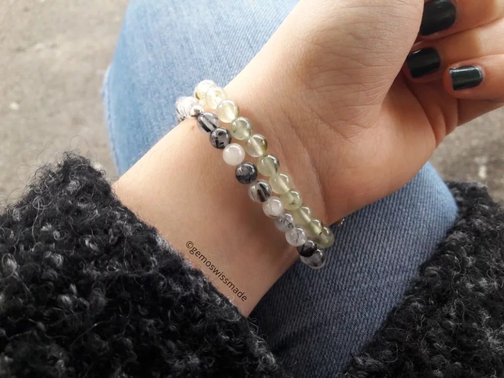Bracelet en quartz tourmaline 6mm – Image 2