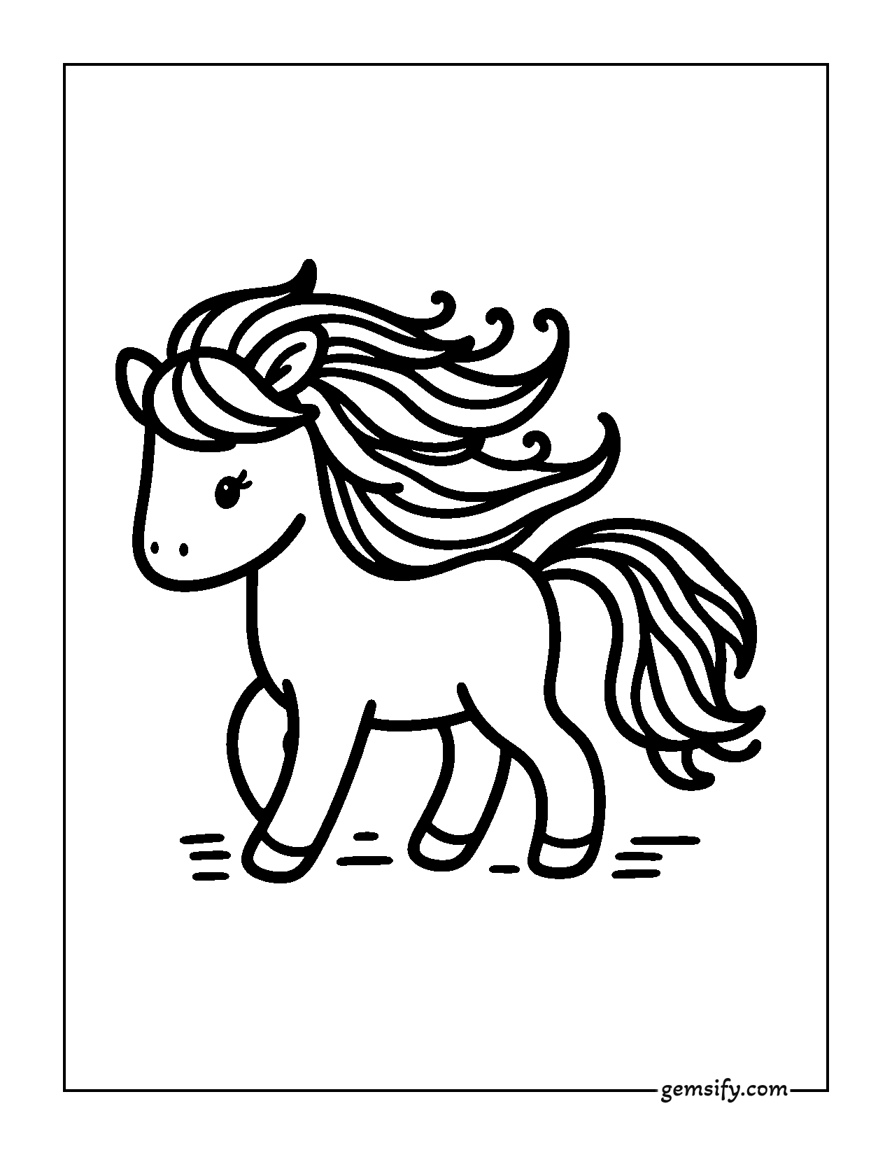 34 cute horse coloring pages