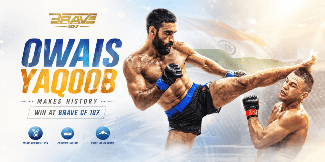 PULWAMA PRODUCES A GLOBAL FIGHTING CHAMPION: OWAIS YAQOOB MAKES HISTORY AT BRAVE CF 107