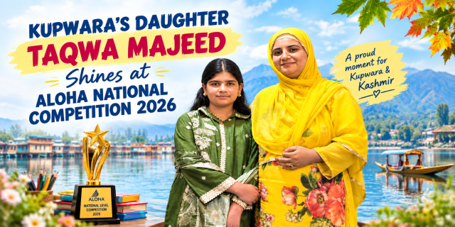 KUPWARA’S DAUGHTER TAQWA MAJEED SHINES AT ALOHA NATIONAL COMPETITION 2026