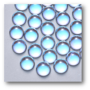 AB Clear Half Round Cabochons 8mm (10)