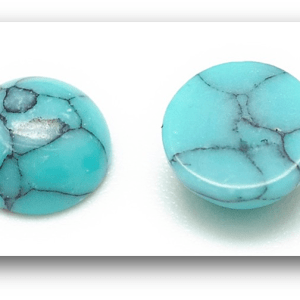 Howlite Cabochons Dyed Turquoise 8mm (10) - Image 2