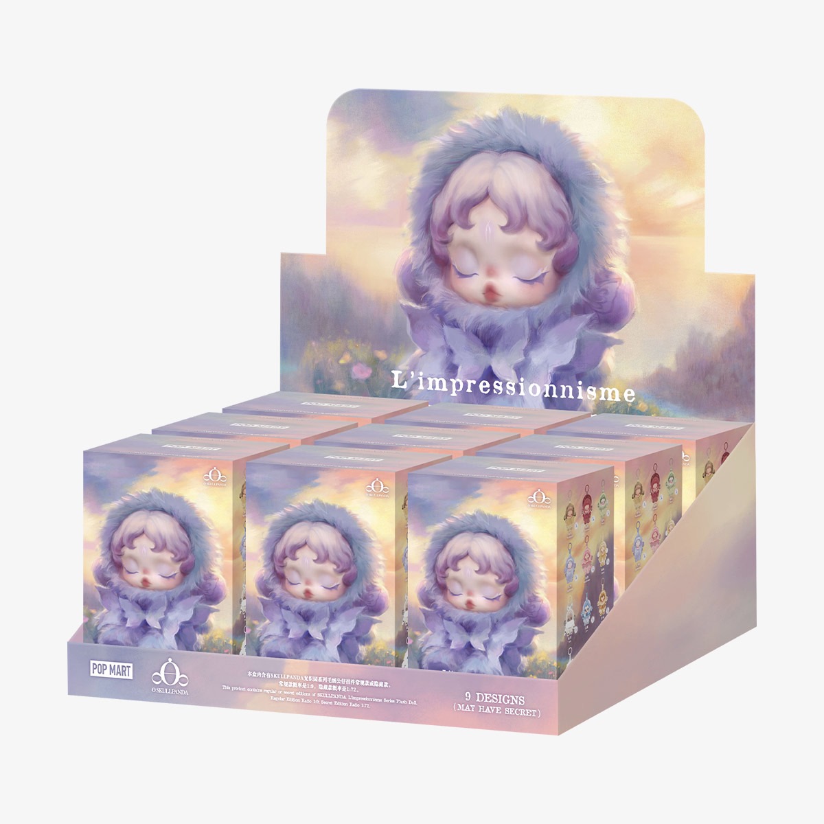 SKULLPANDA L’impressionnisme Keychain Plush Doll (Display 9 pcs)