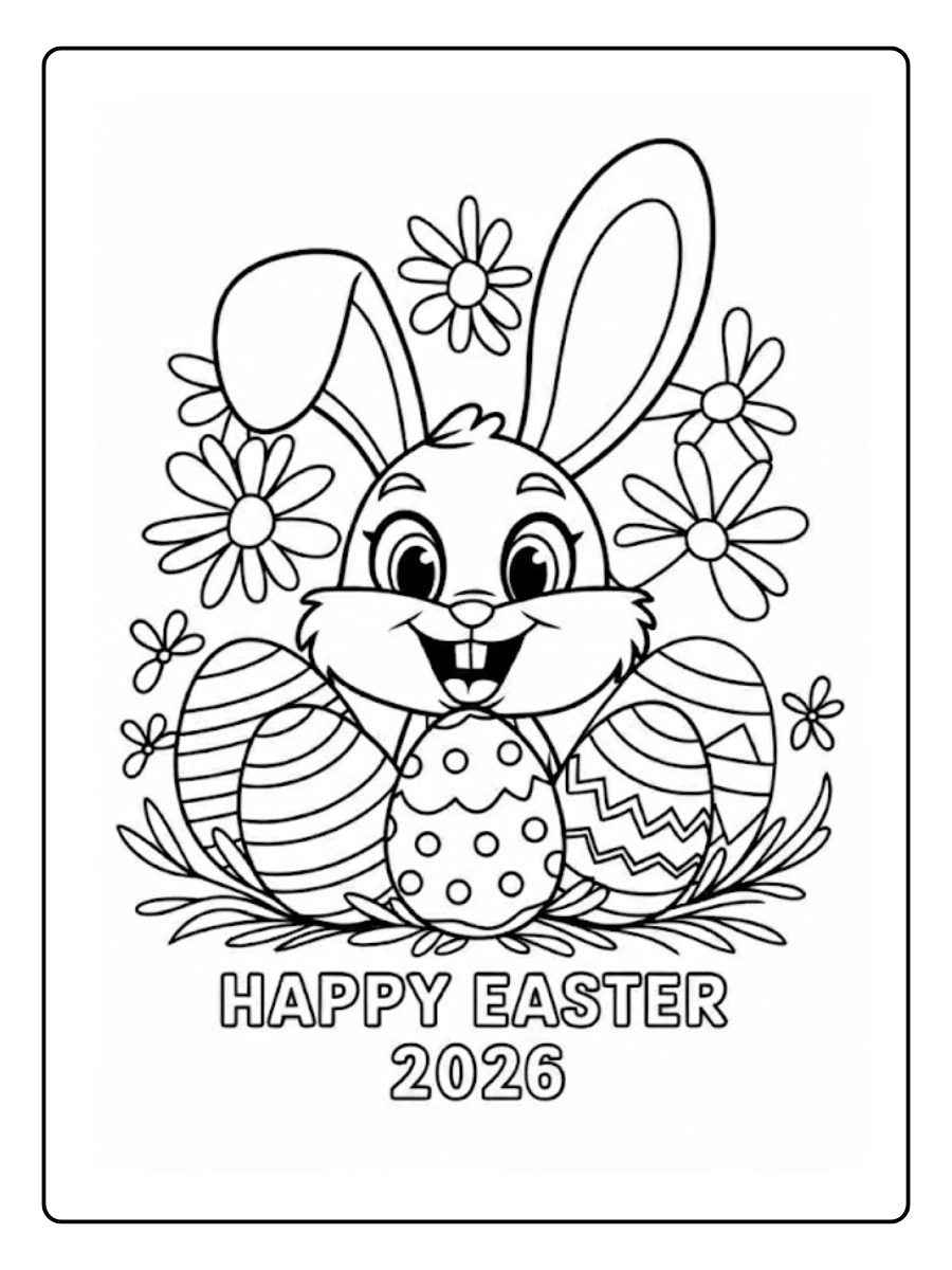 Free Easter 2026 Coloring Pages PDF To Print GenColoring Easter 2026 Coloring Pages 5.webp