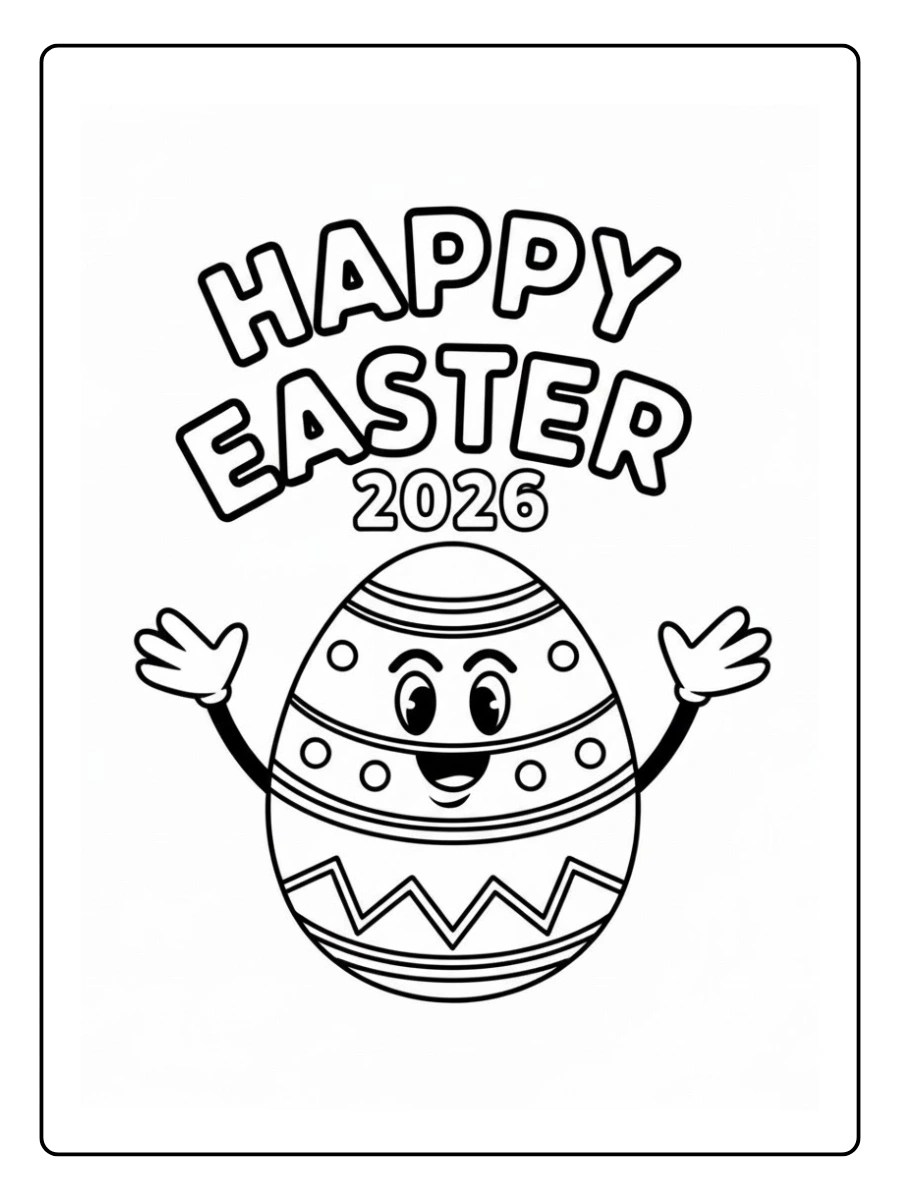 Free Easter 2026 Coloring Pages PDF To Print GenColoring Easter 2026 Coloring Pages 9.webp