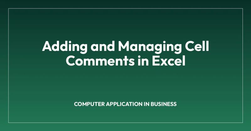 Excel Adding A Comment In A Cell Based On Another Cell S Value - Best Mountain Photos in HD