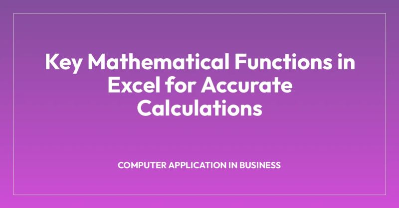 Key Excel Functions Pdf Microsoft Excel Teaching Mathematics - Amazing Desktop Nature Textures | Free Download
