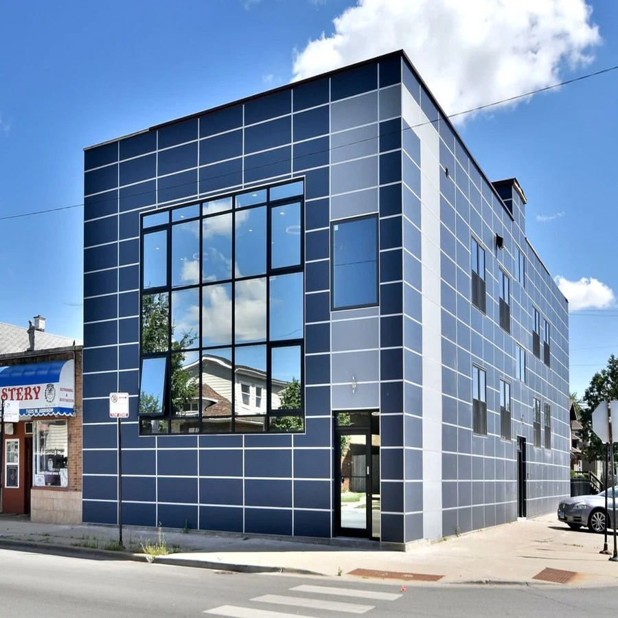 chicago general contractor: commercial one story building converted to a two story multi unit residential luxury apartments