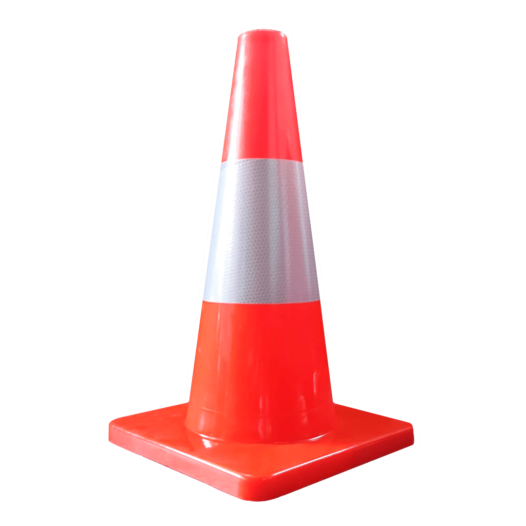 Cono Flexible de 18" de PVC para Señalización Vial COD. CSV18