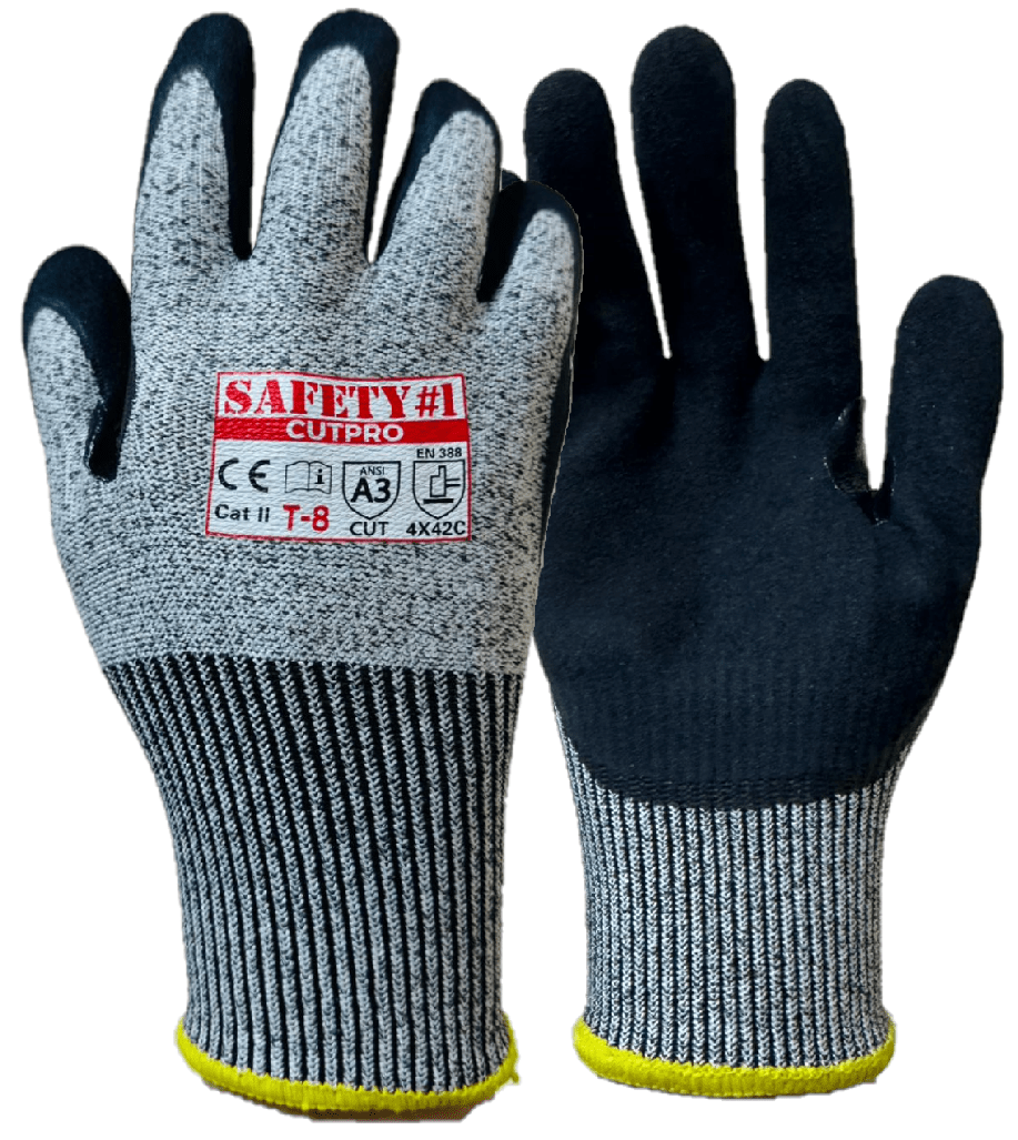 Guante Resistente al Corte con Palma de Nitrilo COD. CUTPRO