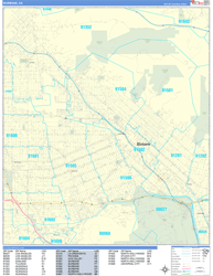 Burbank California Wall Maps MapSales Burbank Ca 