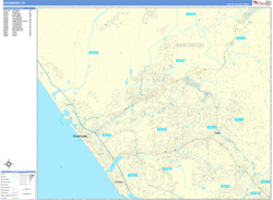 Oceanside California Wall Maps MapSales Oceanside Ca 