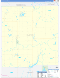 Gladwin County MI Wall Maps MapSales Gladwin Mi 