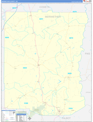 Meriwether County GA Wall Maps Mapsales.