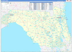Florida Northern State Sectional Wall Maps MapSales North Fl 