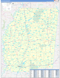 Mississippi Northern State Sectional Wall Maps MapSales North Ms 