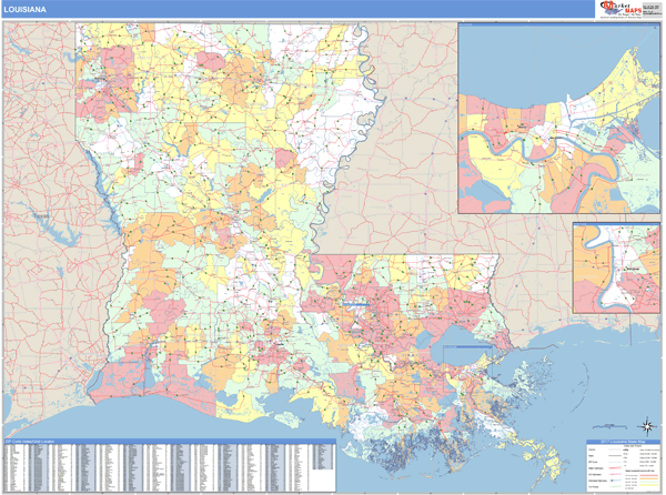 Louisiana Zip Codes Map La 