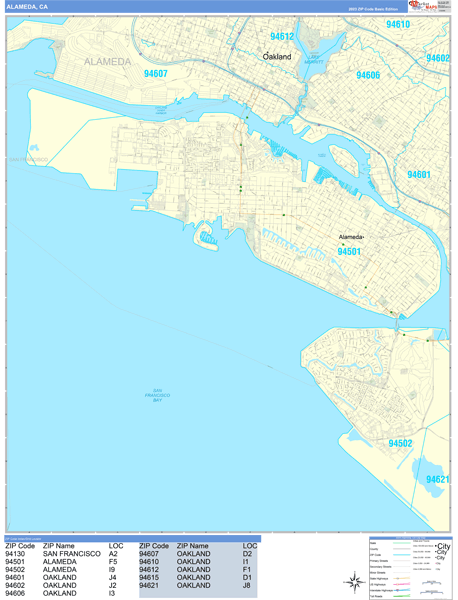 Digital Maps Of Alameda California Marketmaps Com Alameda Ca 