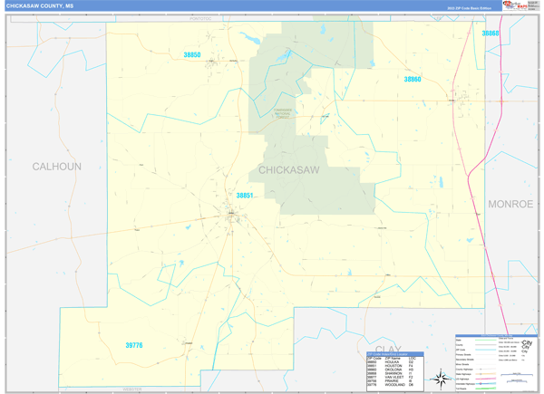 Chickasaw County MS Map Book Basic Chickasaw Ms 