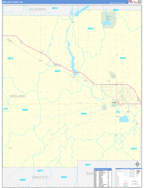 Maps Of Midland County Michigan Marketmaps Com Midland Mi 