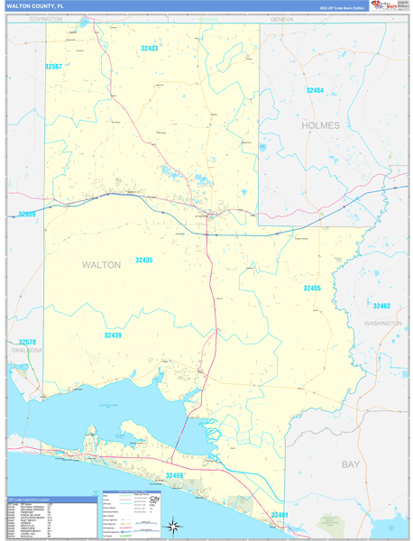 Walton Florida Map Walton Fl 