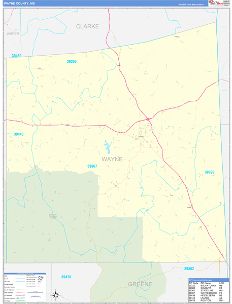 Maps Of Wayne County Mississippi Marketmaps Com Wayne Ms 