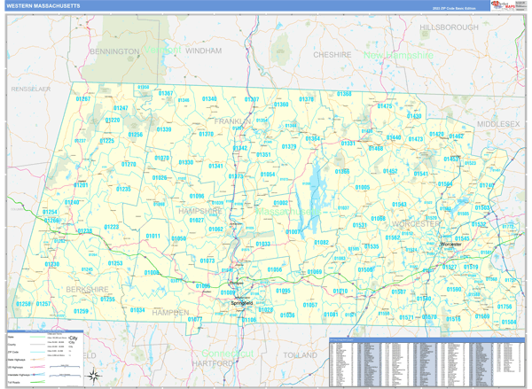 Western Wall Map Basic Style By MarketMAPS MapSales West Ma 
