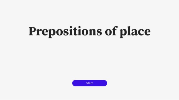 Prepositions Of Place Genially
