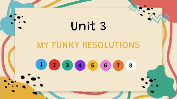 4e Unit 3 My Funny Resolutions Genially