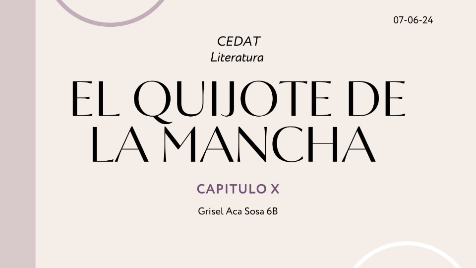 Presentación Don Quijote De La Mancha Genially