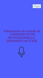 Présentation Du Module
