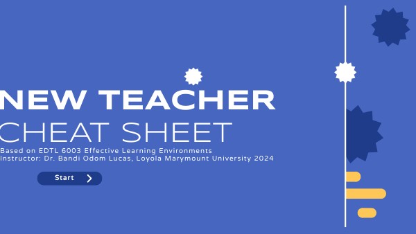 New Teacher Cheat Sheet