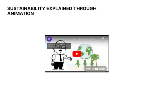 Sustainability Explained Through Animation Genially