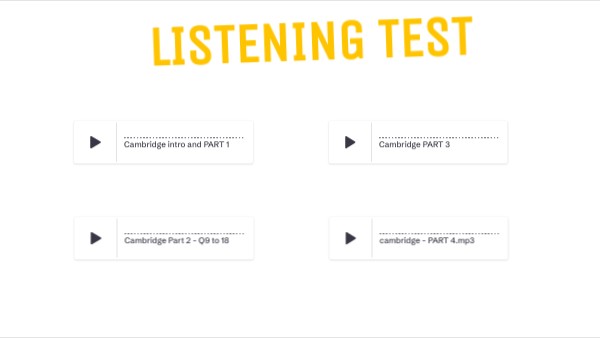 Listening Test Genially
