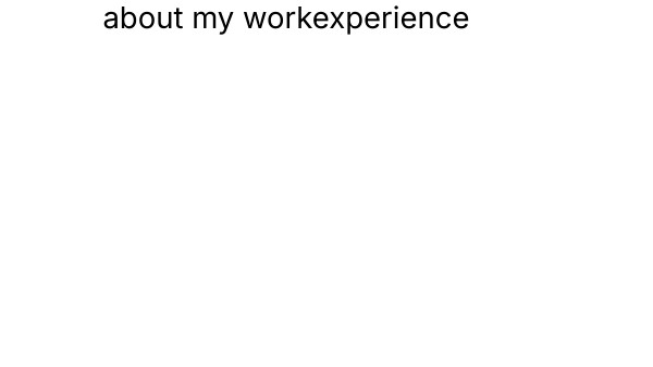 About My Work Experience Genially