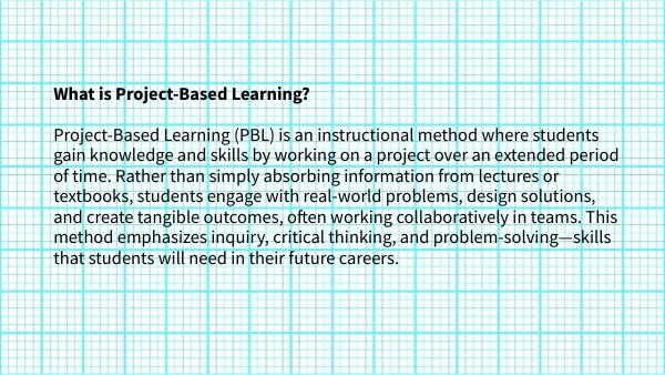What Is Project Based Learning Genially