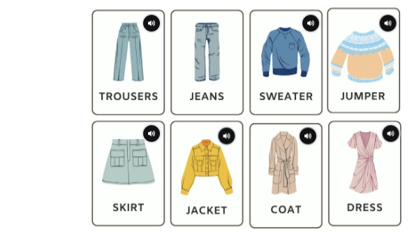 Clothes Pronunciation Genially