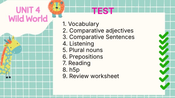 Unit 4 Wild World Genially