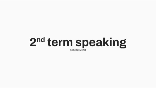 2nd Term Speaking Genially