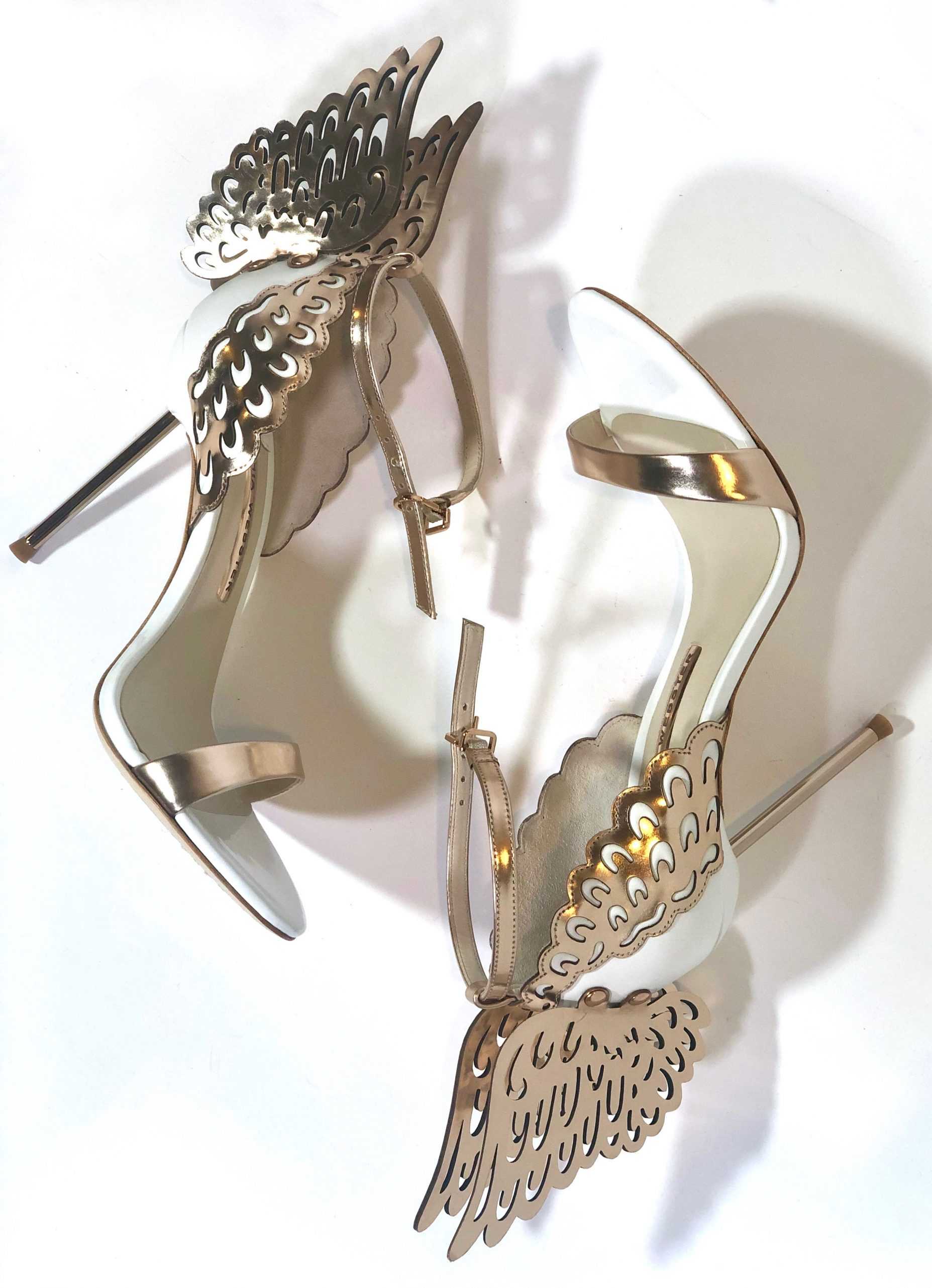 Sophia Webster Evangeline Sandals lying down on whiter surface