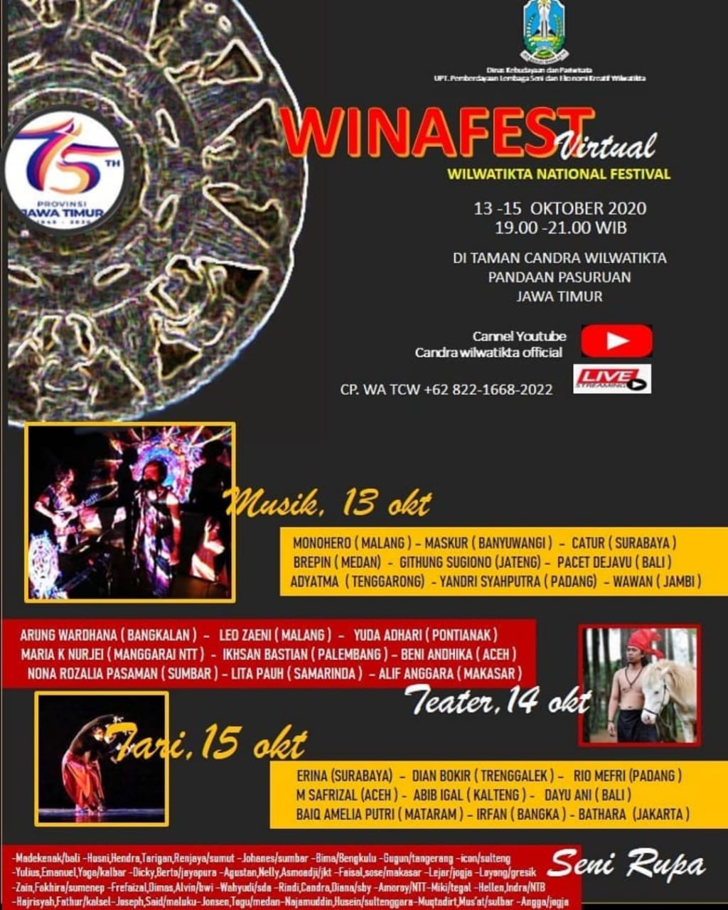 Wilwatikta National Festival Hadir dengan Konsep Virtual