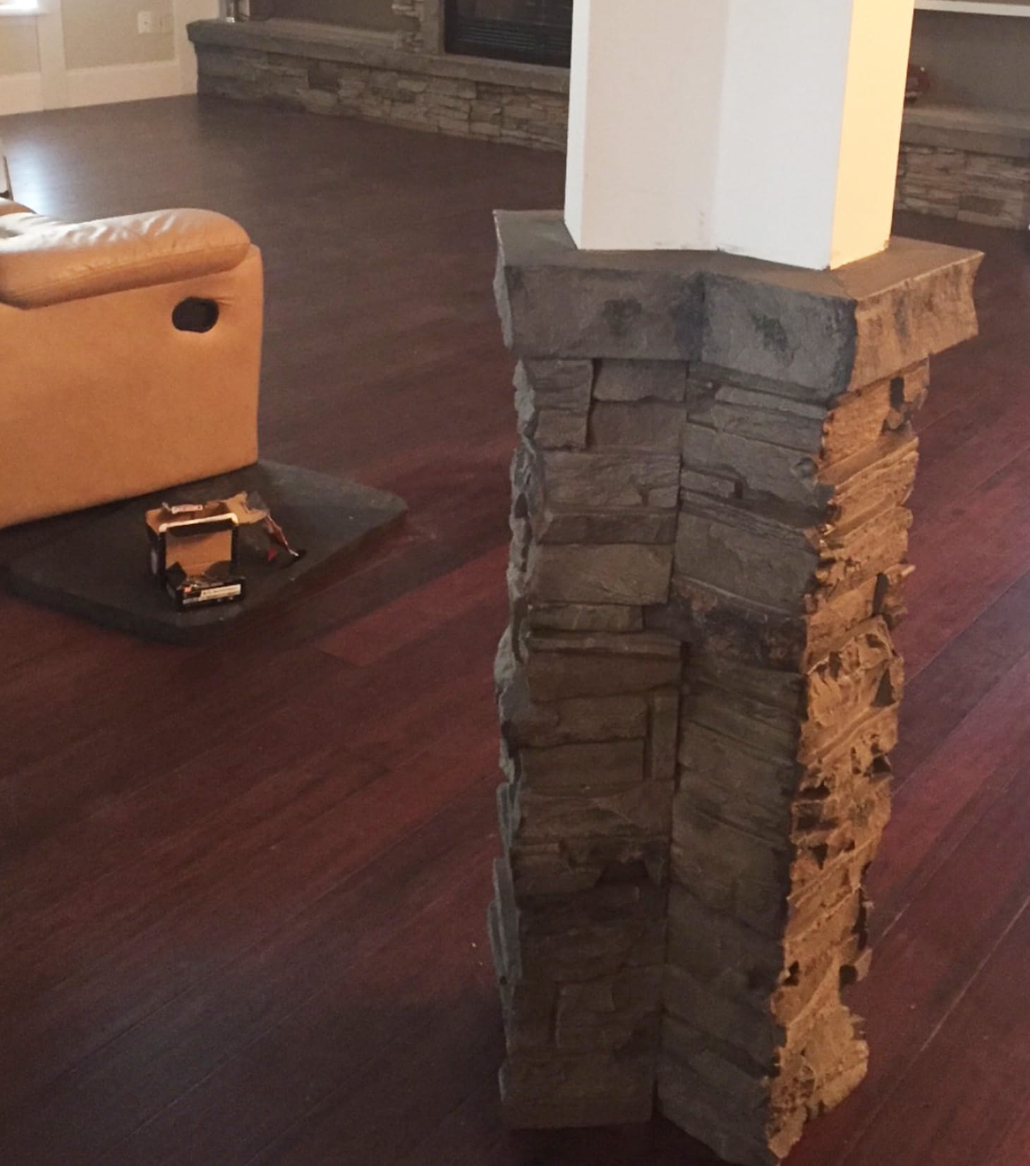 Creating An Old World Cultured Stone Fireplace Without Destruction