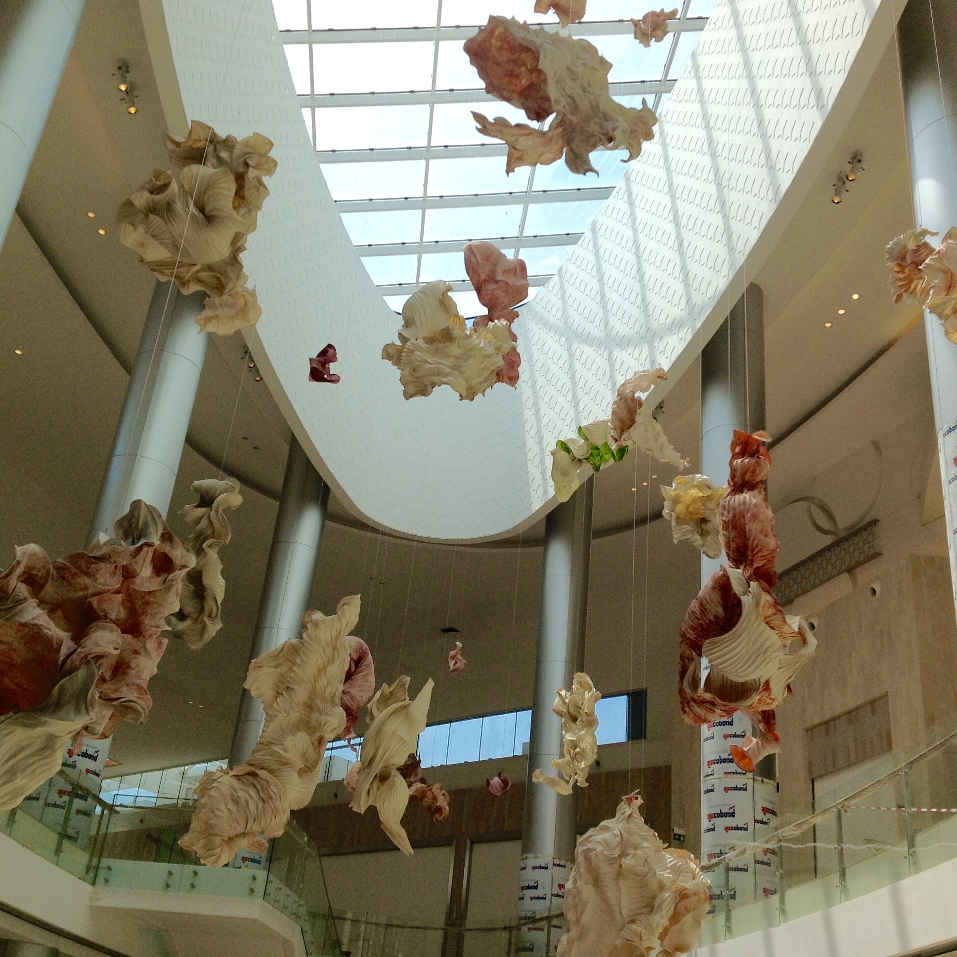 Yas Mall, on Yas Island, in Abu Dhabi. Pearl Court by main entrance.