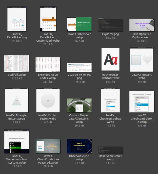 Webp Thumbnails shown on Nemo file manager