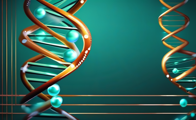 DNA helix medical circuit pathways cancer research AI